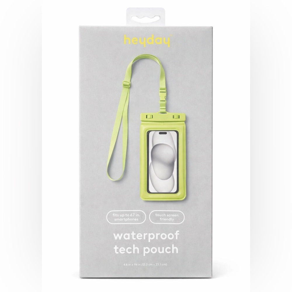 NWT heyday™ Waterproof Phone Pouch w/ Lanyard – Pastel Lime